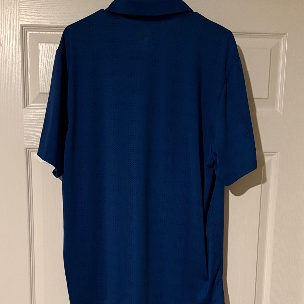 Under Armour Men's Royal Blue Polo Patterned Shirt - Picture 5 of 6